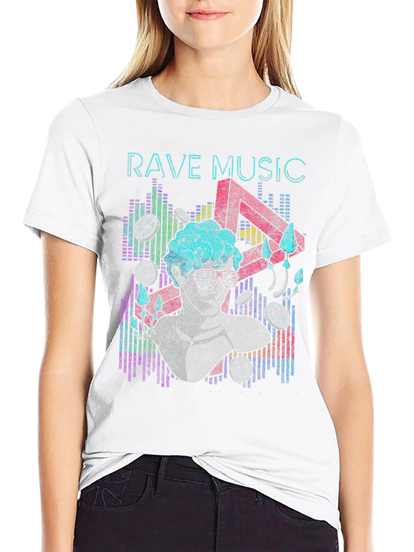 Rave Music Graphic Print T-Shirt