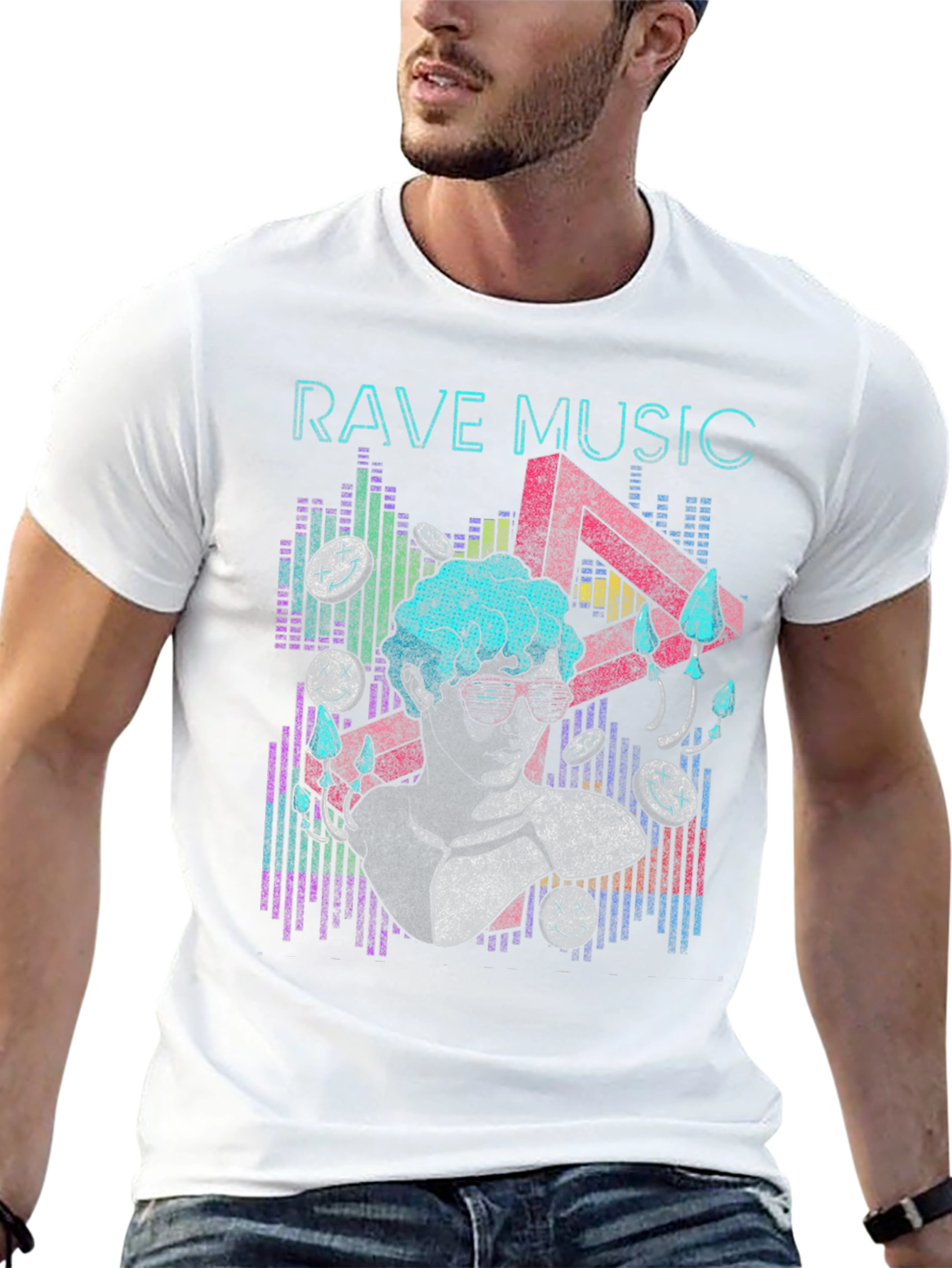 Rave Music Graphic Print T-Shirt