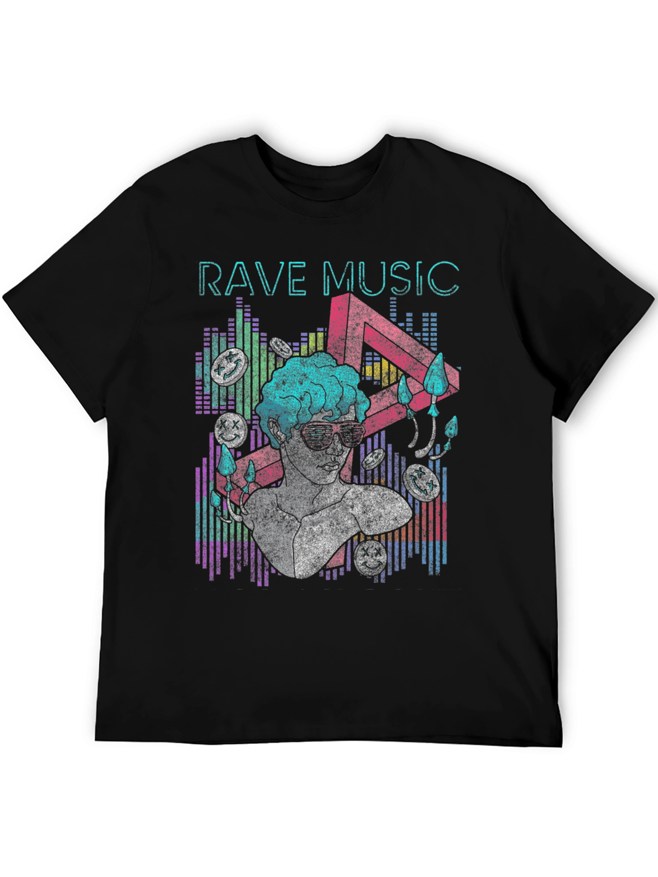 Rave Music Graphic Print T-Shirt
