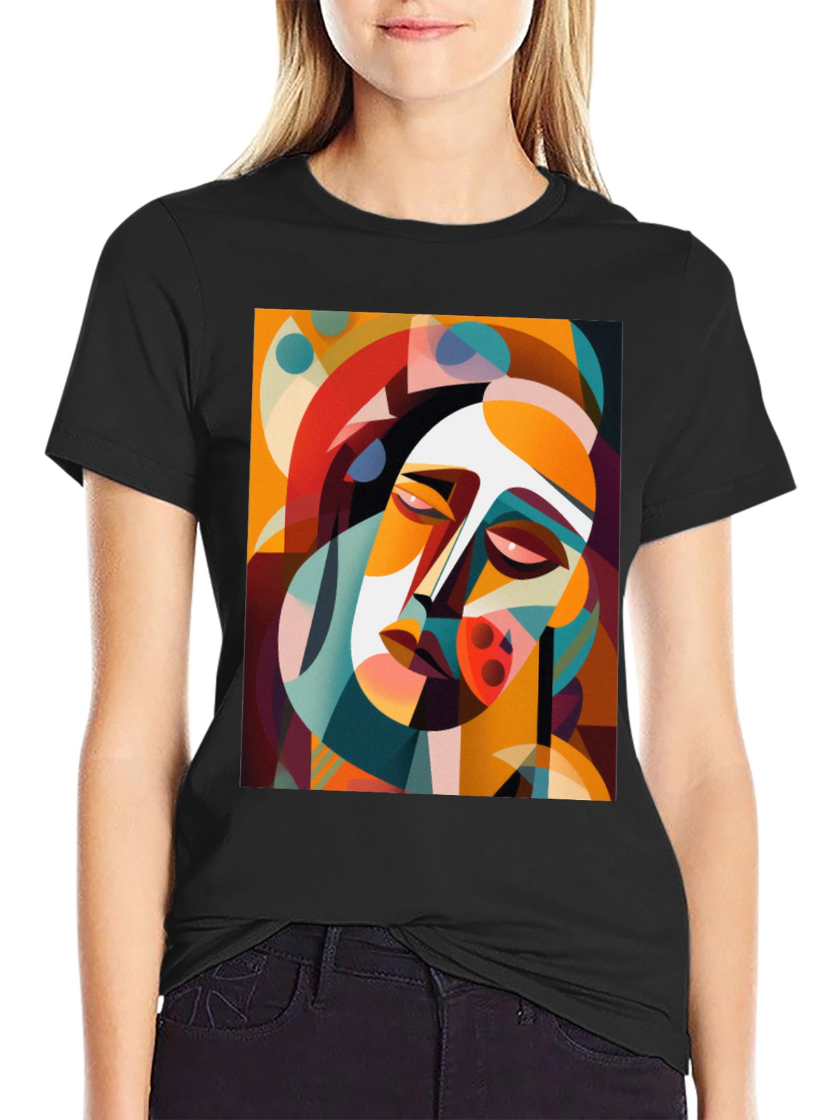 Abstract Art Graphic Tee - Modern Geometric Style