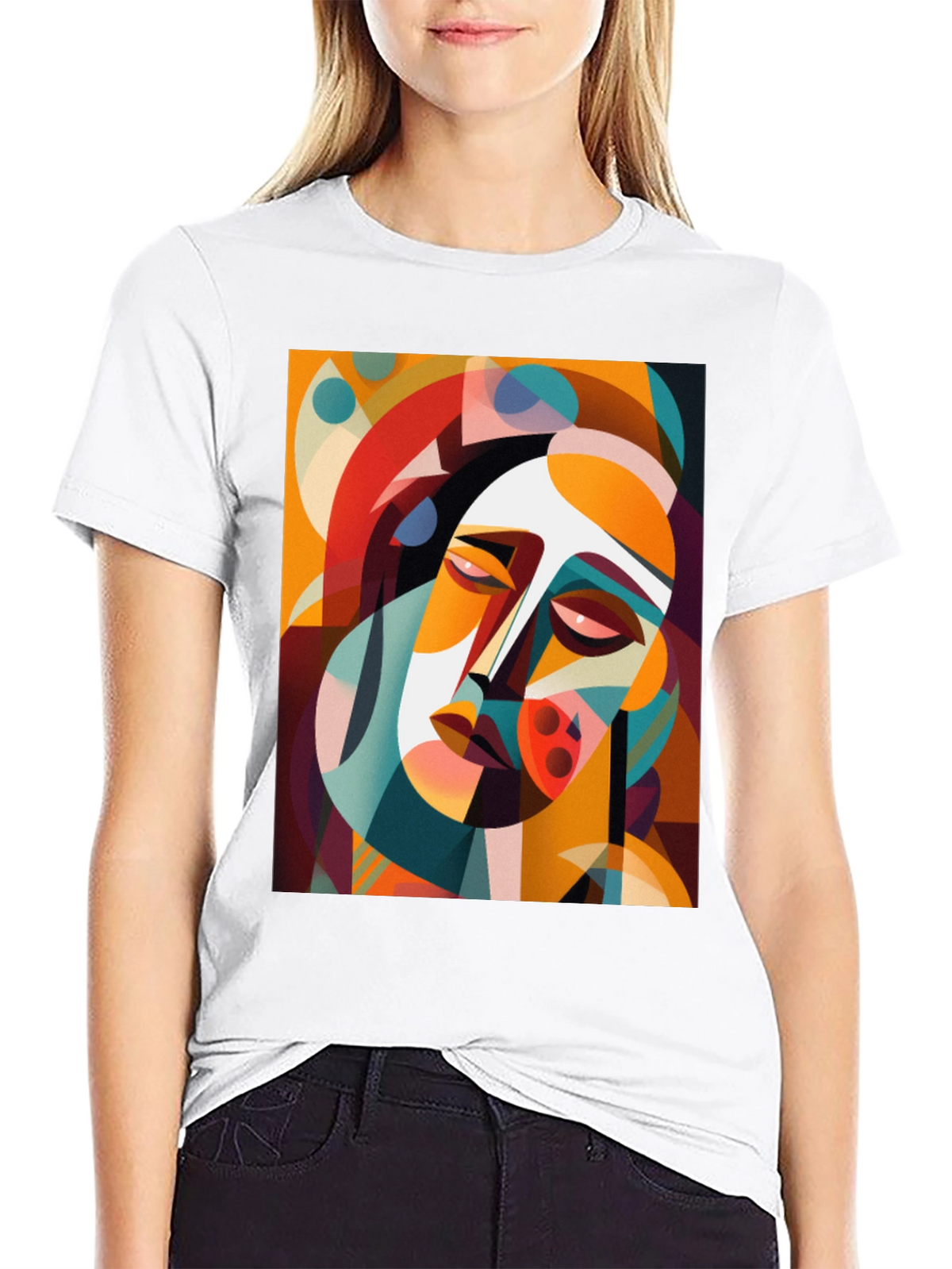 Abstract Art Graphic Tee - Modern Geometric Style
