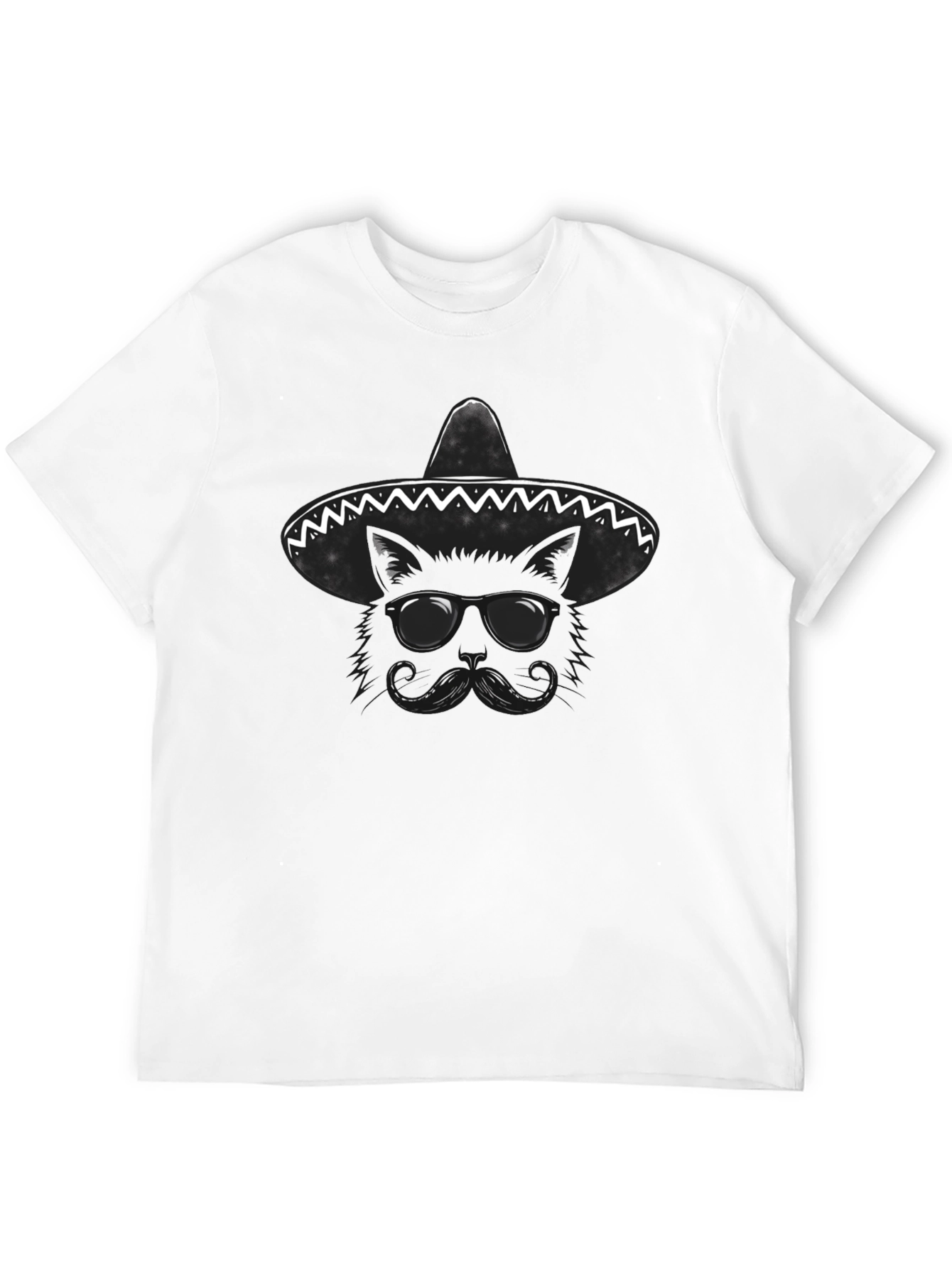Cat Mariachi Graphic T-Shirt