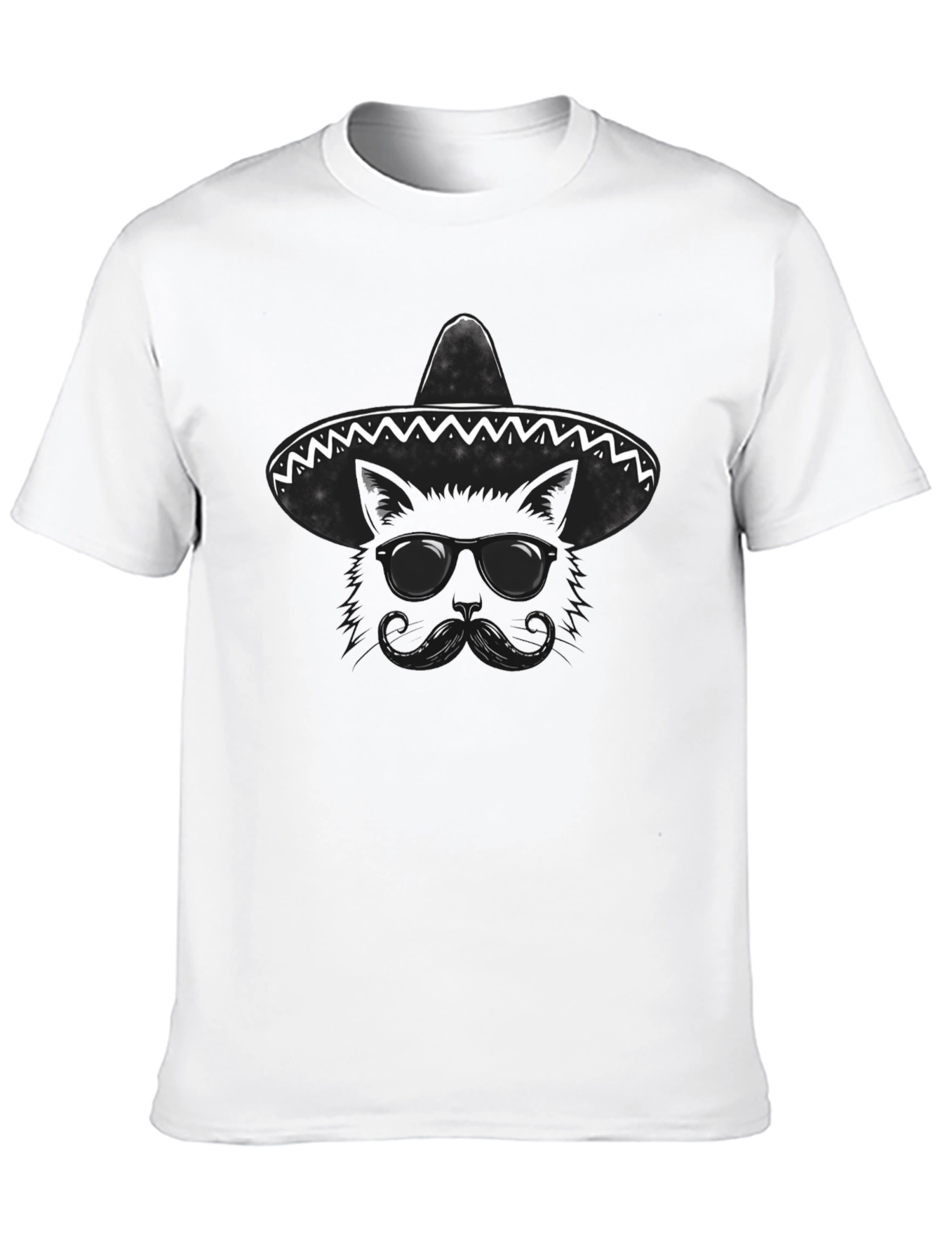 Cat Mariachi Graphic T-Shirt