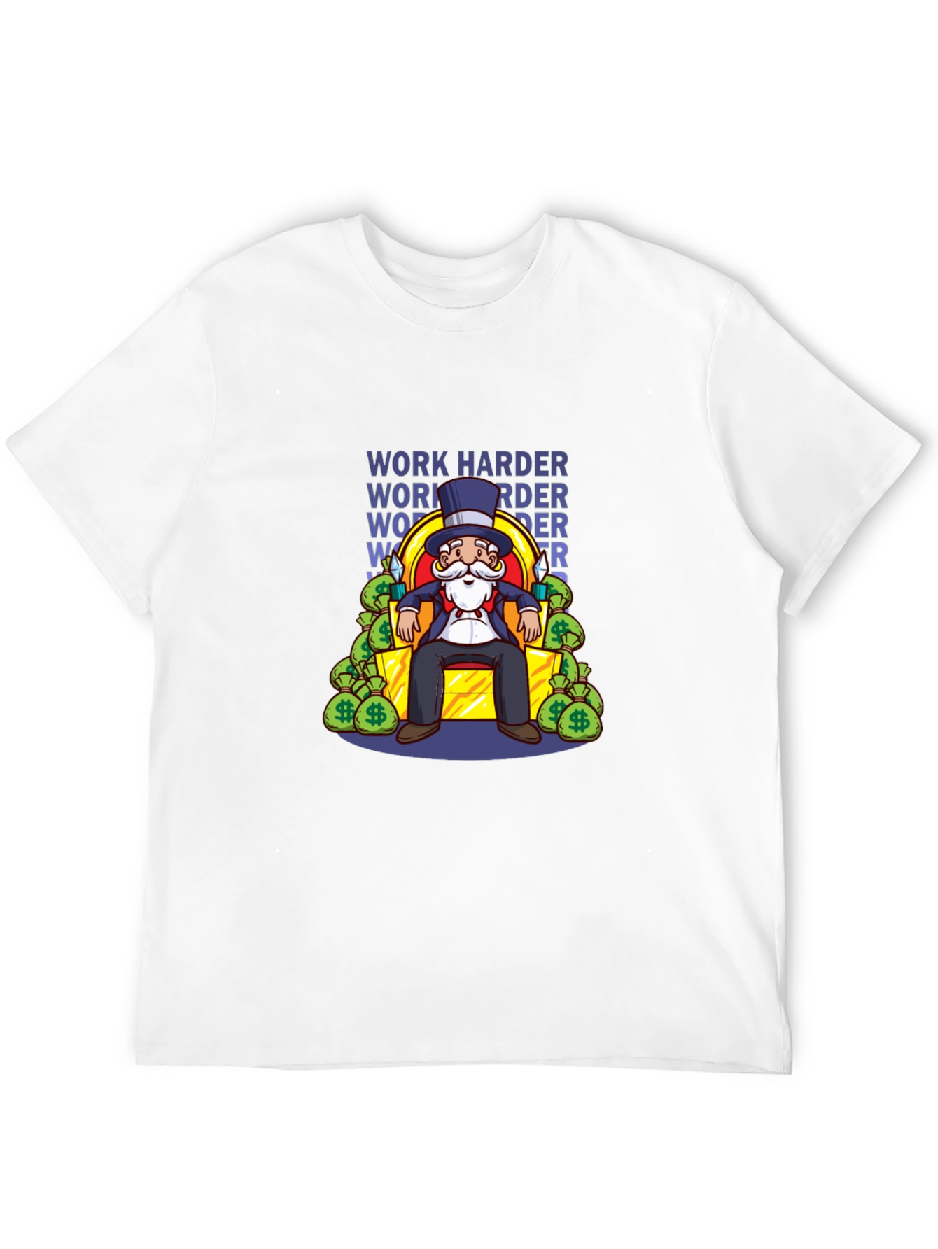 Work Harder Monopoly Man T-Shirt