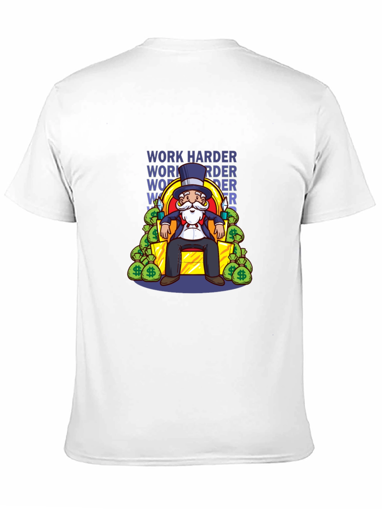 Work Harder Monopoly Man T-Shirt