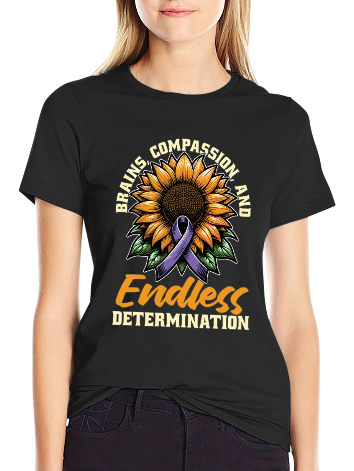 Brains Compassion Endless Determination T-Shirt