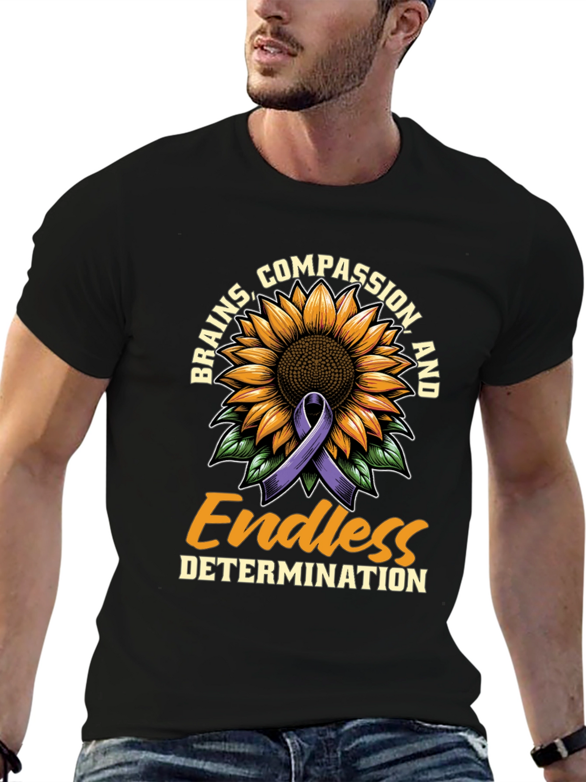 Brains Compassion Endless Determination T-Shirt