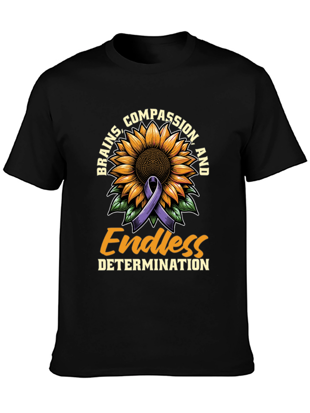 Brains Compassion Endless Determination T-Shirt