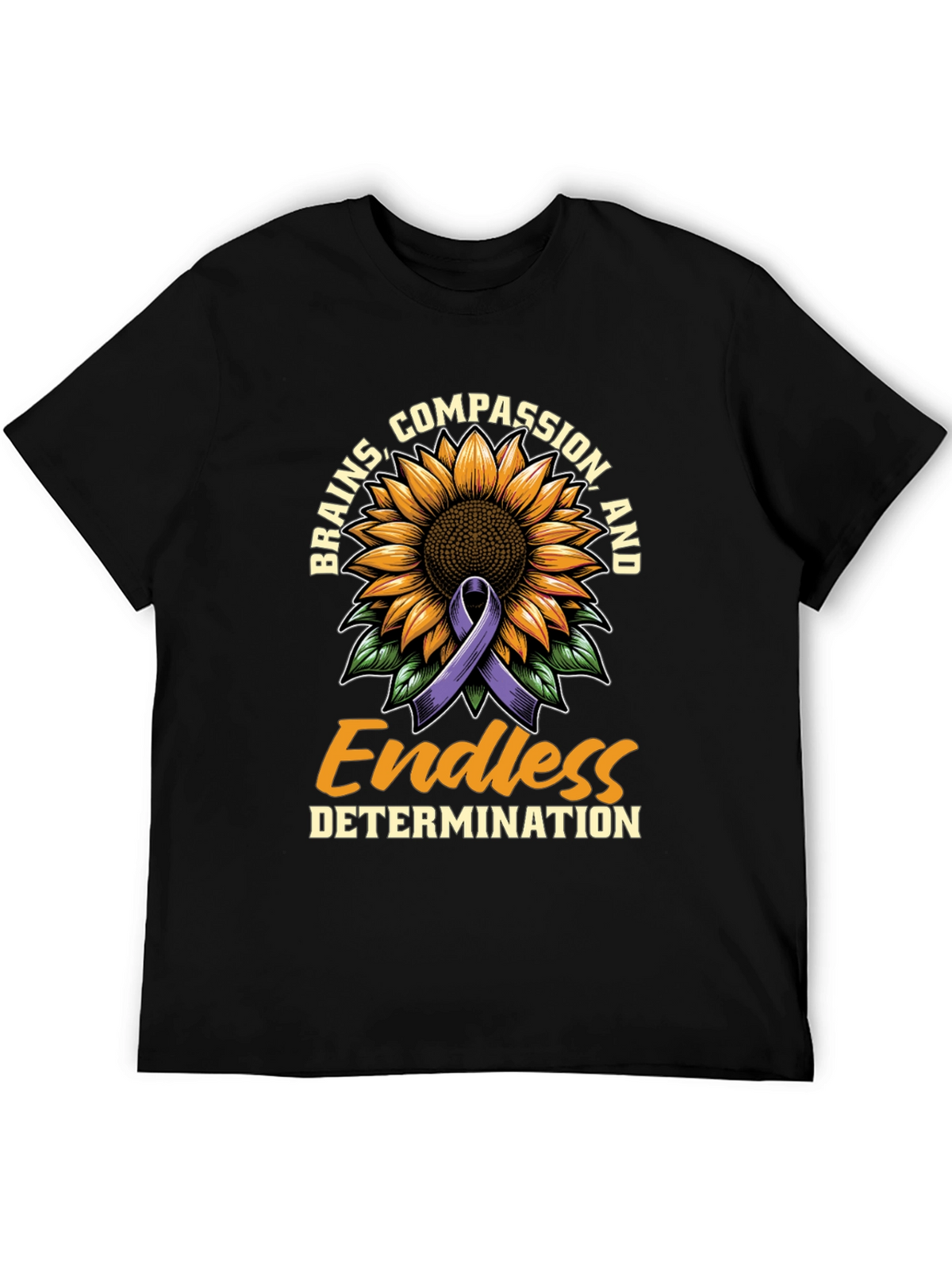 Brains Compassion Endless Determination T-Shirt