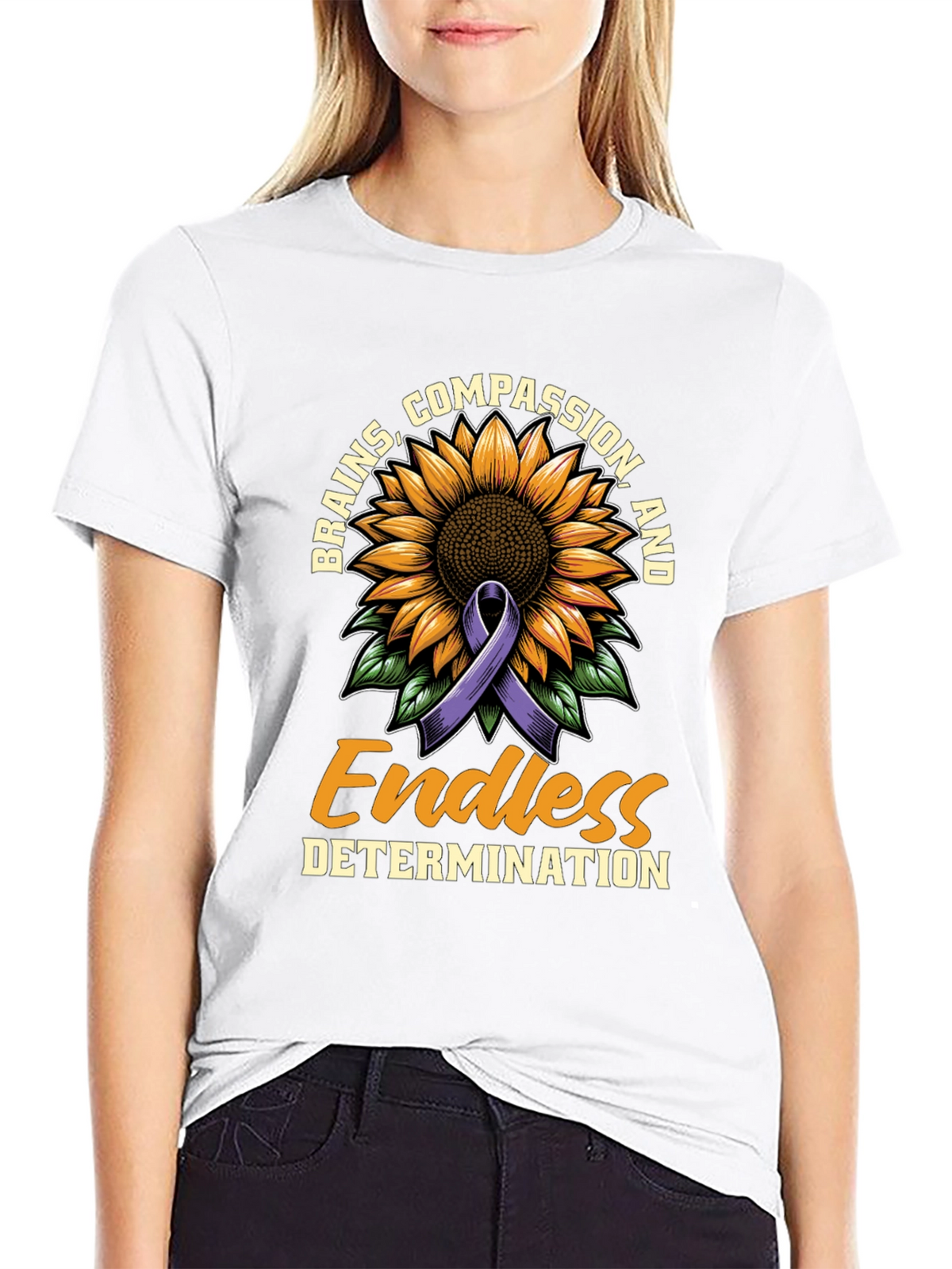 Brains Compassion Endless Determination T-Shirt