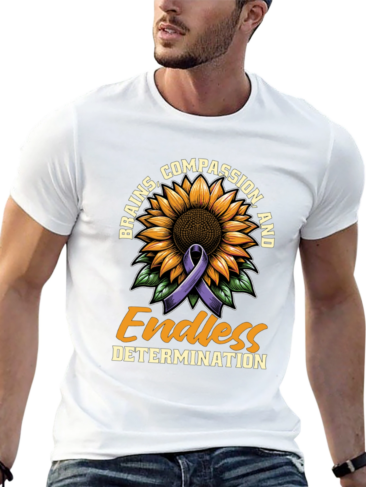 Brains Compassion Endless Determination T-Shirt