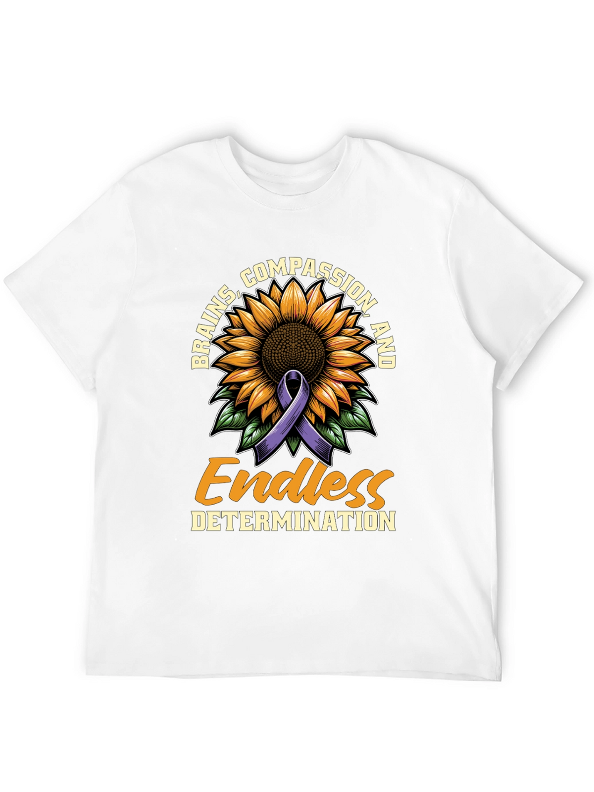 Brains Compassion Endless Determination T-Shirt