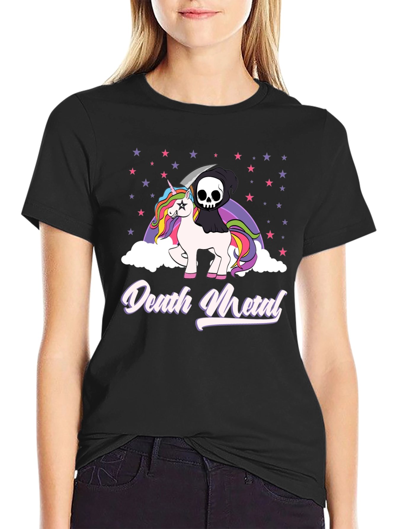 Death Metal Unicorn T-Shirt - Black