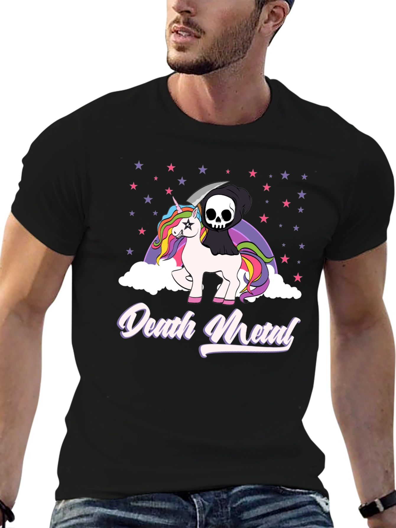 Death Metal Unicorn T-Shirt - Black