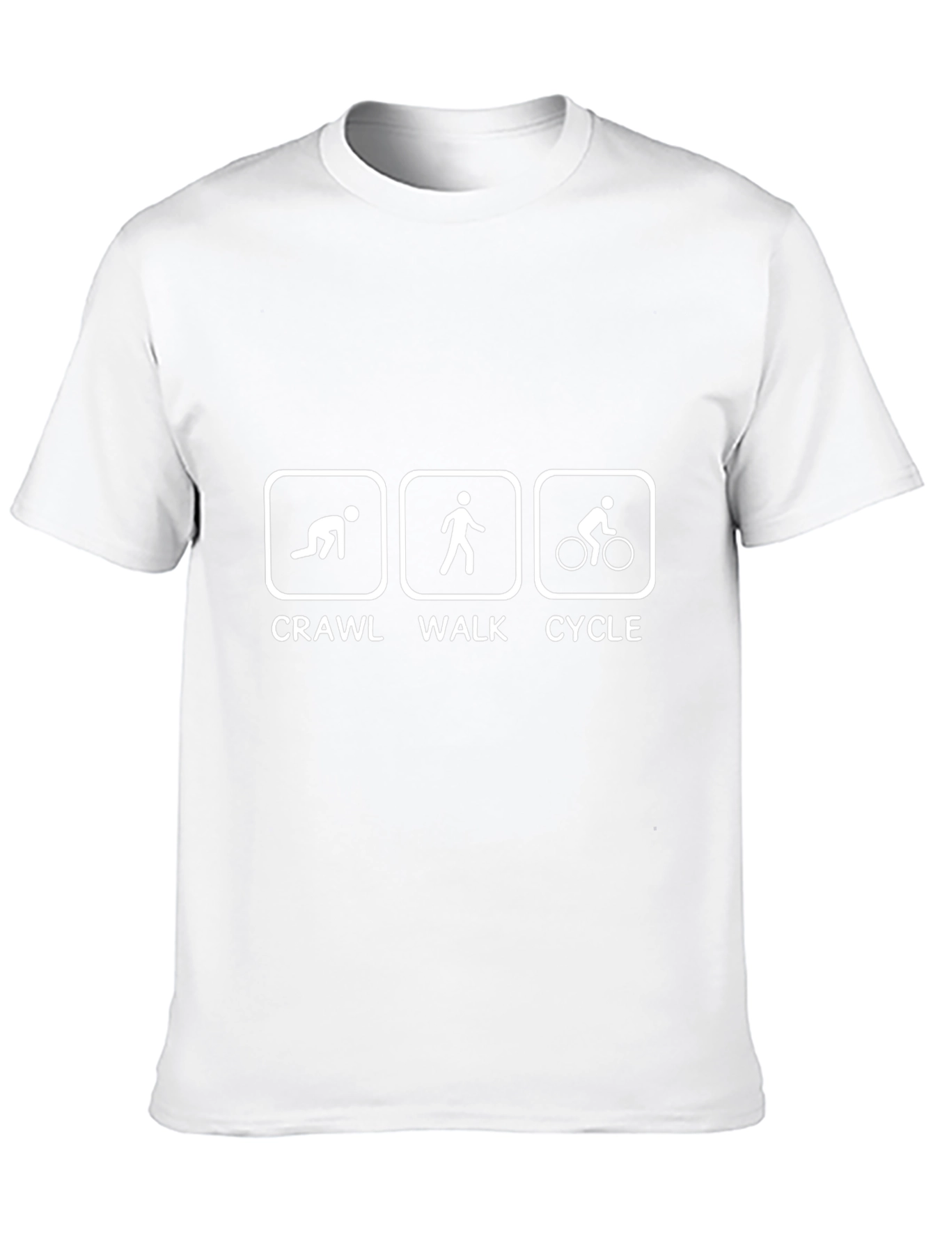 Crawl Walk Cycle Graphic Tee - Black Cotton T-Shirt