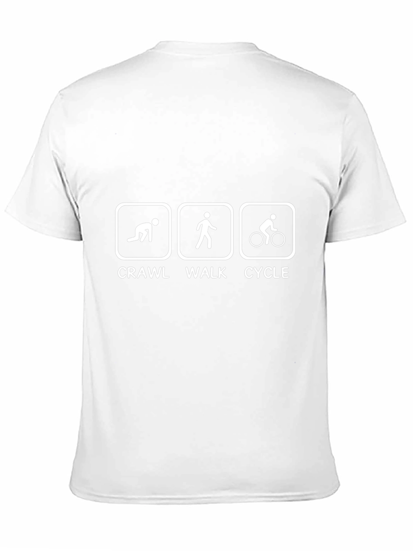 Crawl Walk Cycle Graphic Tee - Black Cotton T-Shirt