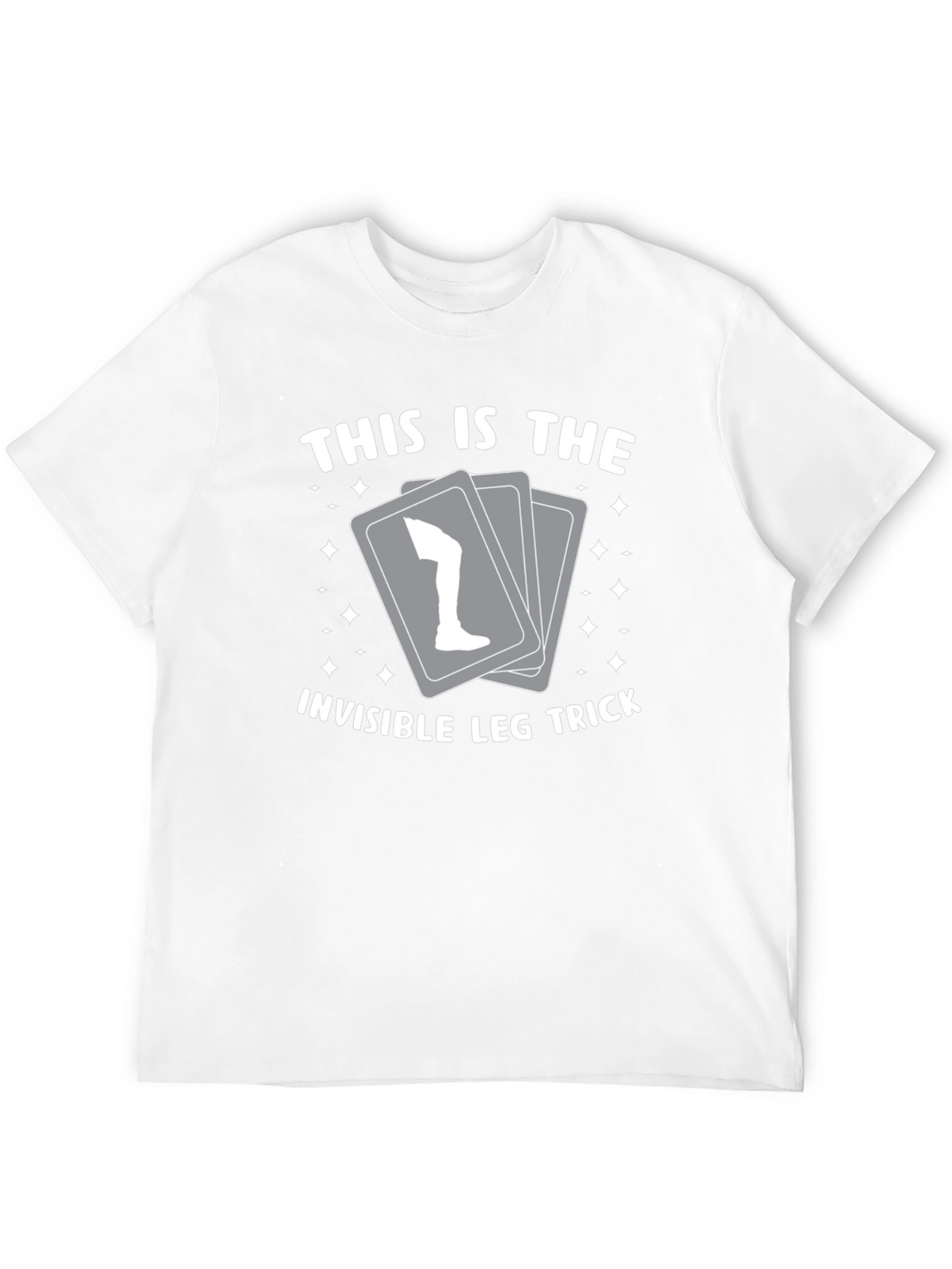 Invisible Leg Trick Graphic Tee - Black Cotton Blend