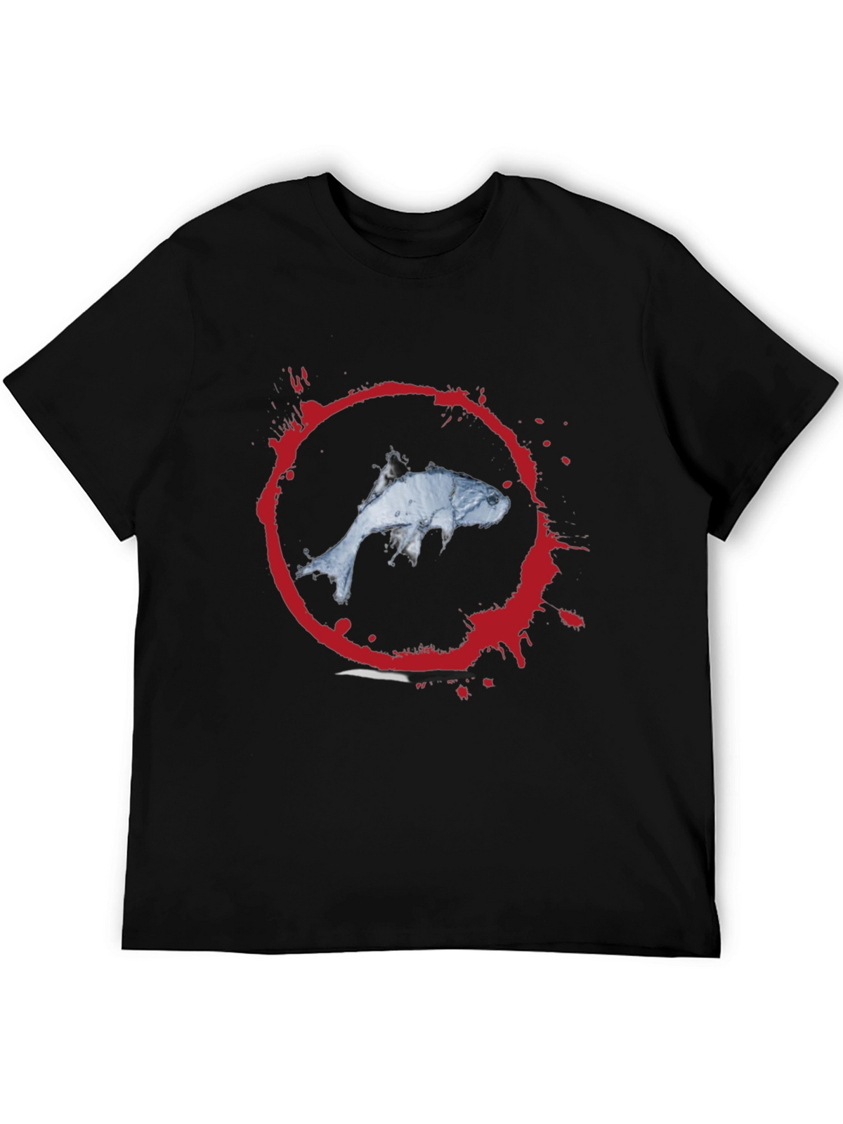 Koi Fish Graphic Tee - Mens Black T-Shirt