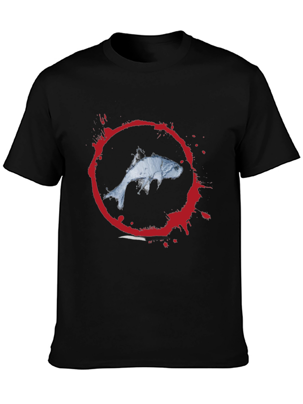 Koi Fish Graphic Tee - Mens Black T-Shirt