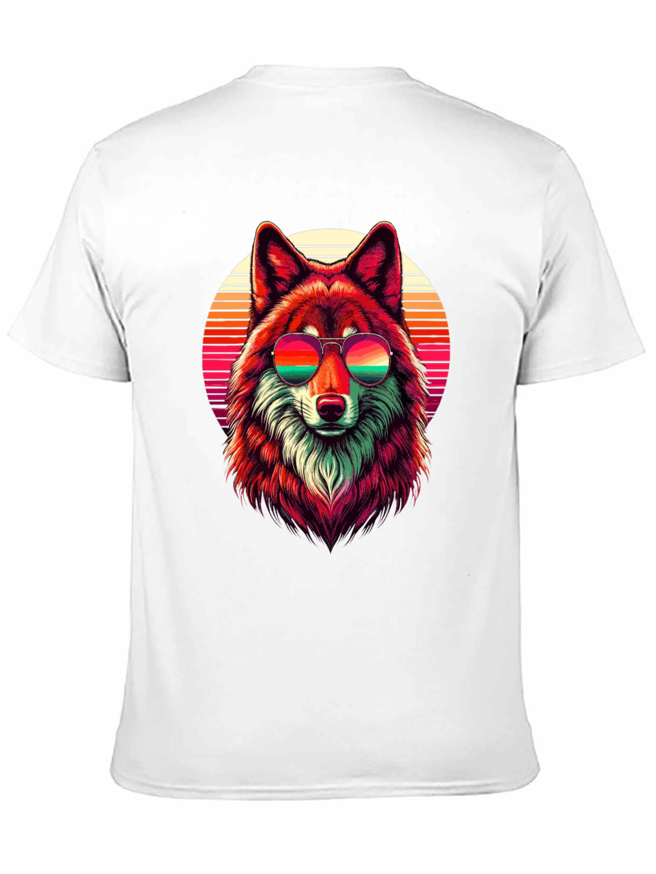 Retro Wolf Graphic T-Shirt - Cool Animal Tee