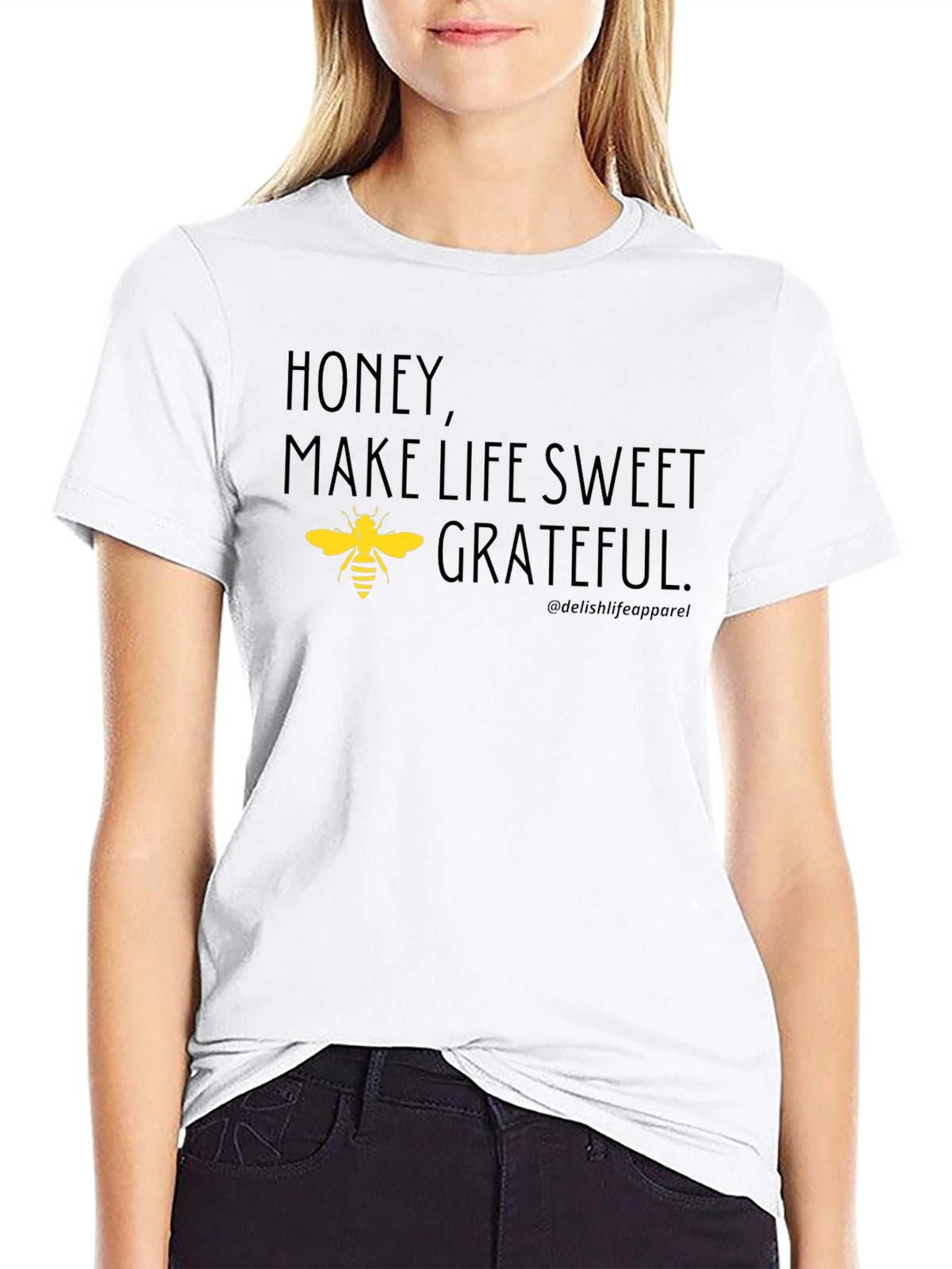 Honey Make Life Sweet Grateful Bee Graphic T-Shirt