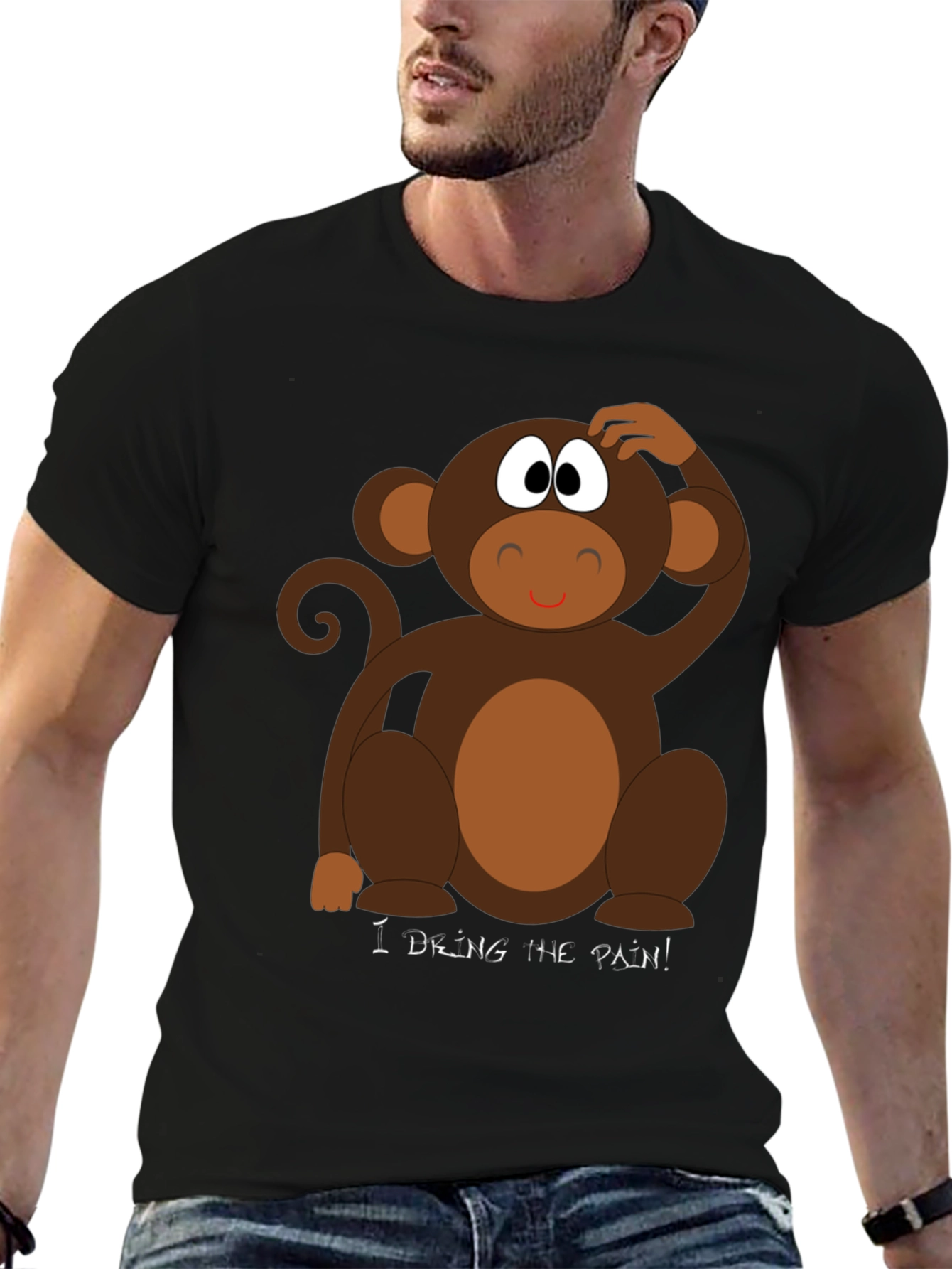 Funny Monkey T-Shirt - I Drink The Pain!