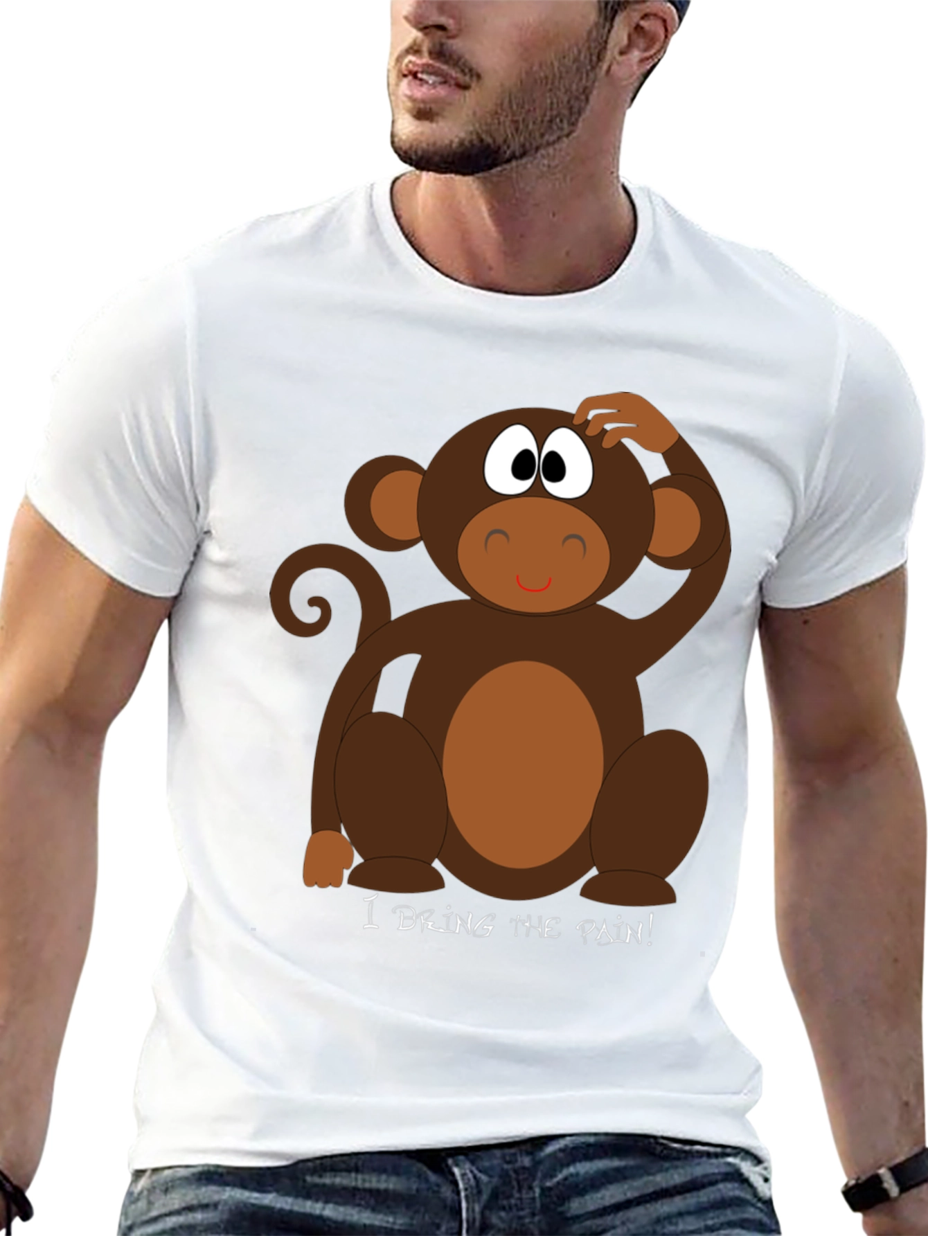 Funny Monkey T-Shirt - I Drink The Pain!