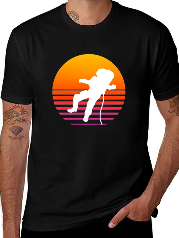 Retro Astronaut Sunset T-Shirt