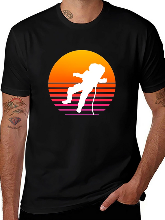 Retro Astronaut Sunset T-Shirt