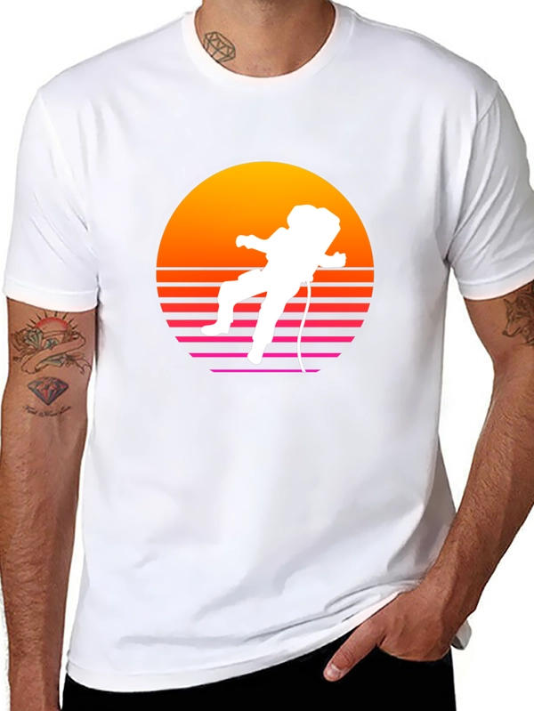 Retro Astronaut Sunset T-Shirt