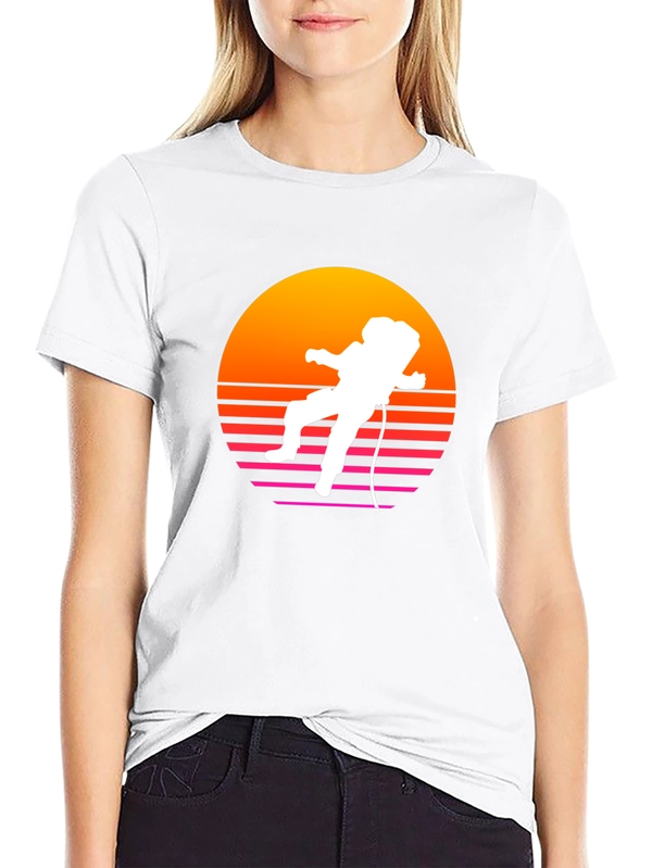 Retro Astronaut Sunset T-Shirt