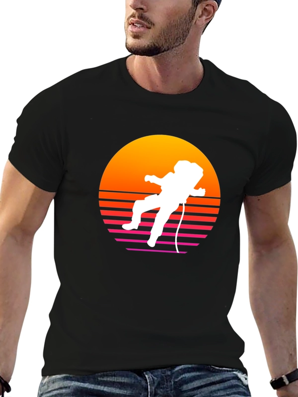 Retro Astronaut Sunset T-Shirt