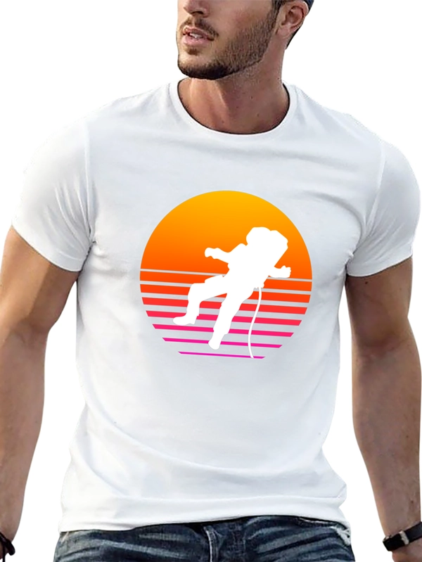 Retro Astronaut Sunset T-Shirt
