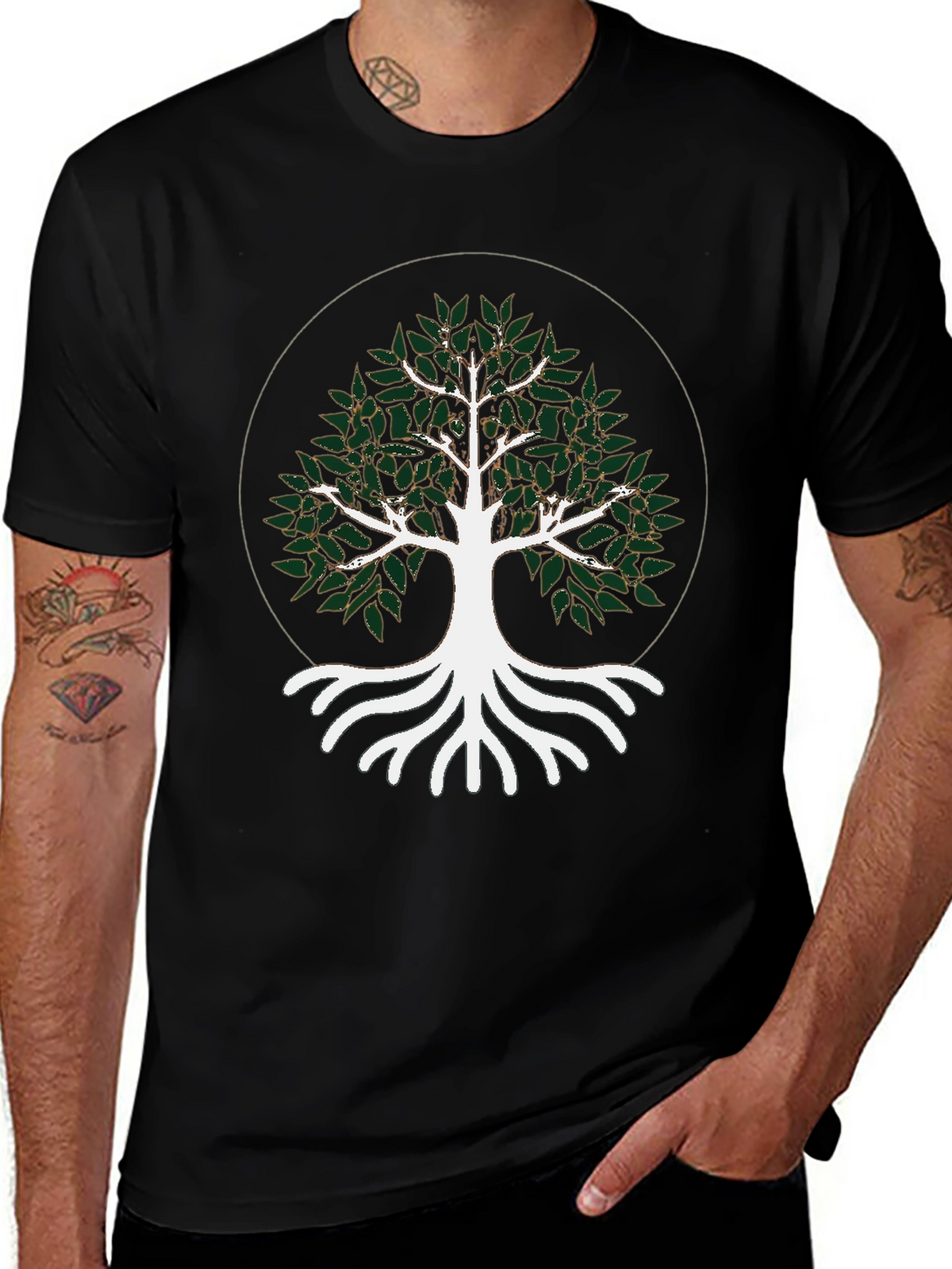 Nature Tree of Life Black T-Shirt