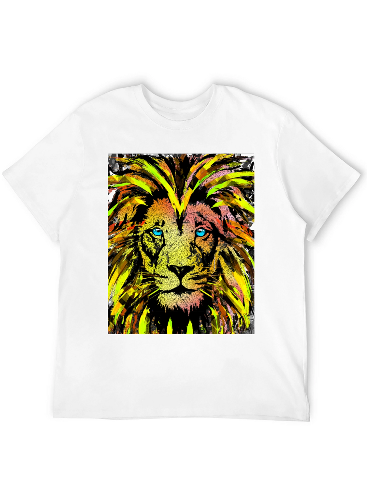 Lion Art Graphic Tee - Cool Animal Print T-Shirt