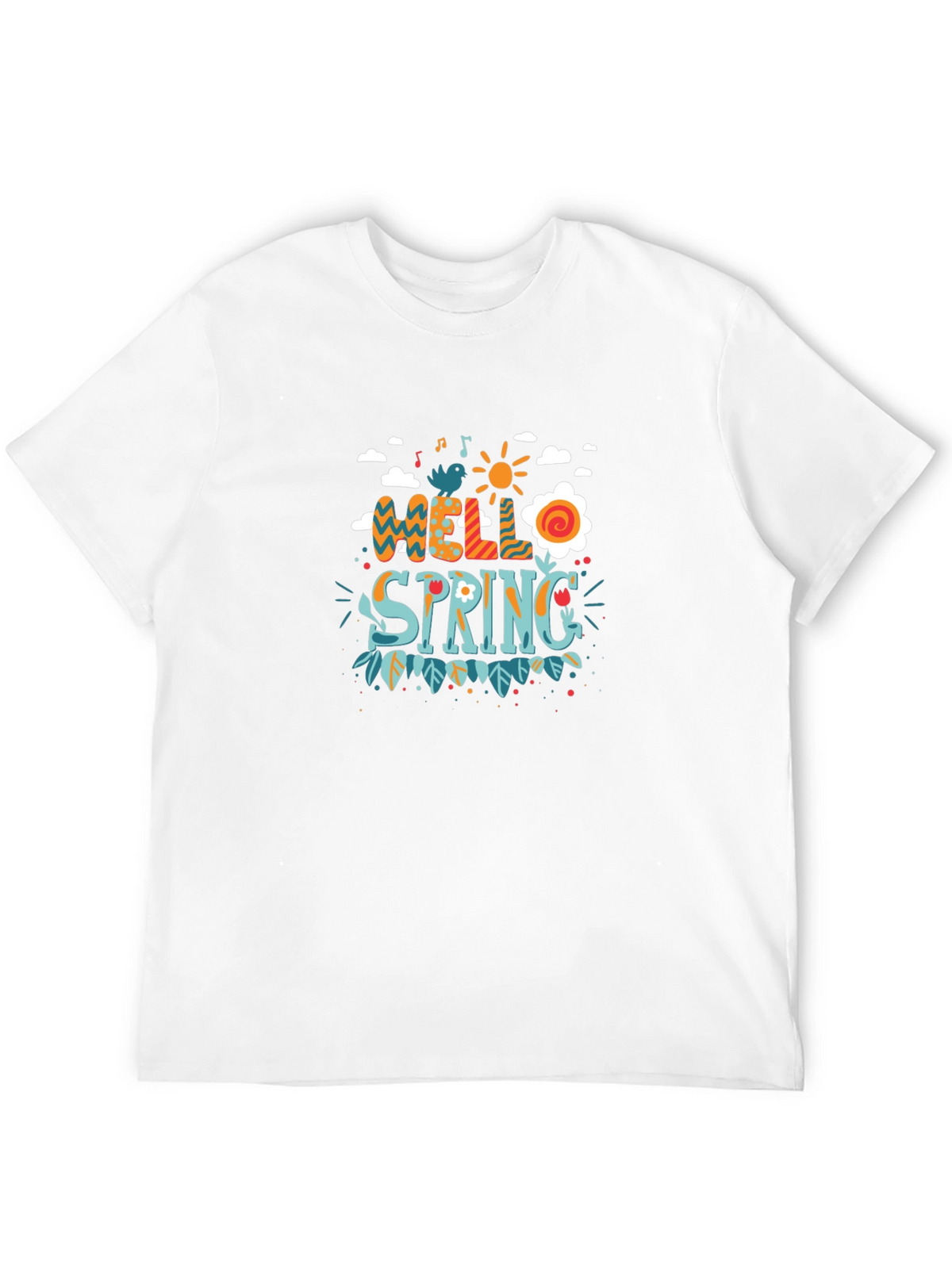 Hello Spring Graphic Tee - Black