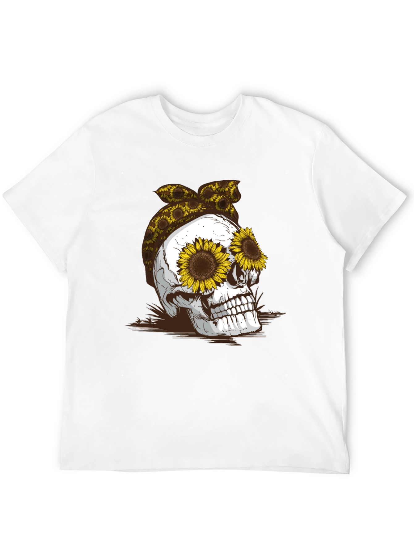 Sunflower Skull Graphic Tee