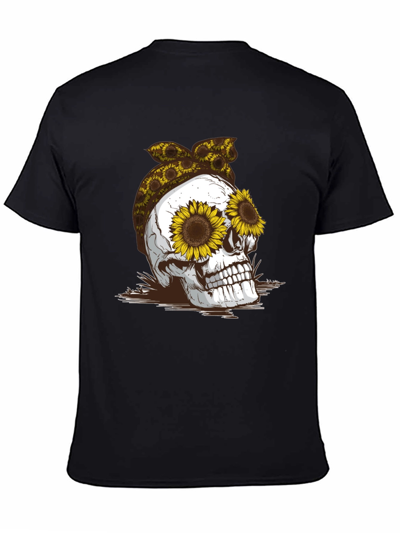 Sunflower Skull Graphic Tee