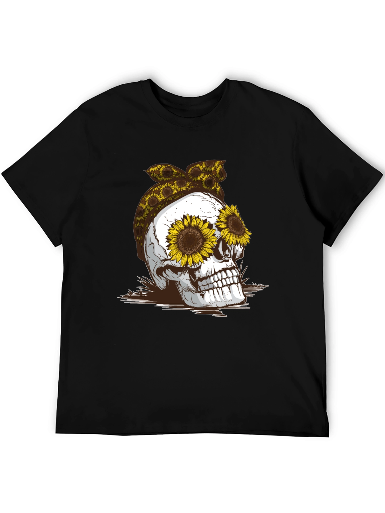 Sunflower Skull Graphic Tee