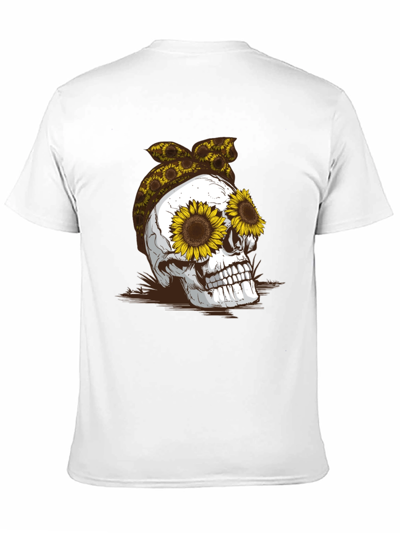 Sunflower Skull Graphic Tee