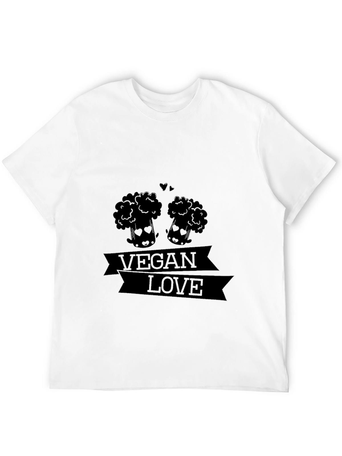 Vegan Love Graphic Tee - Black T-Shirt