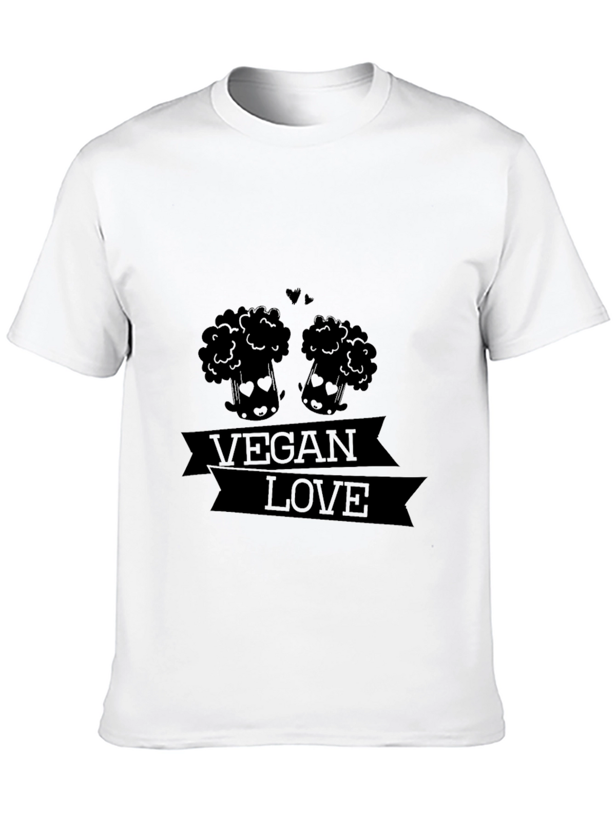 Vegan Love Graphic Tee - Black T-Shirt