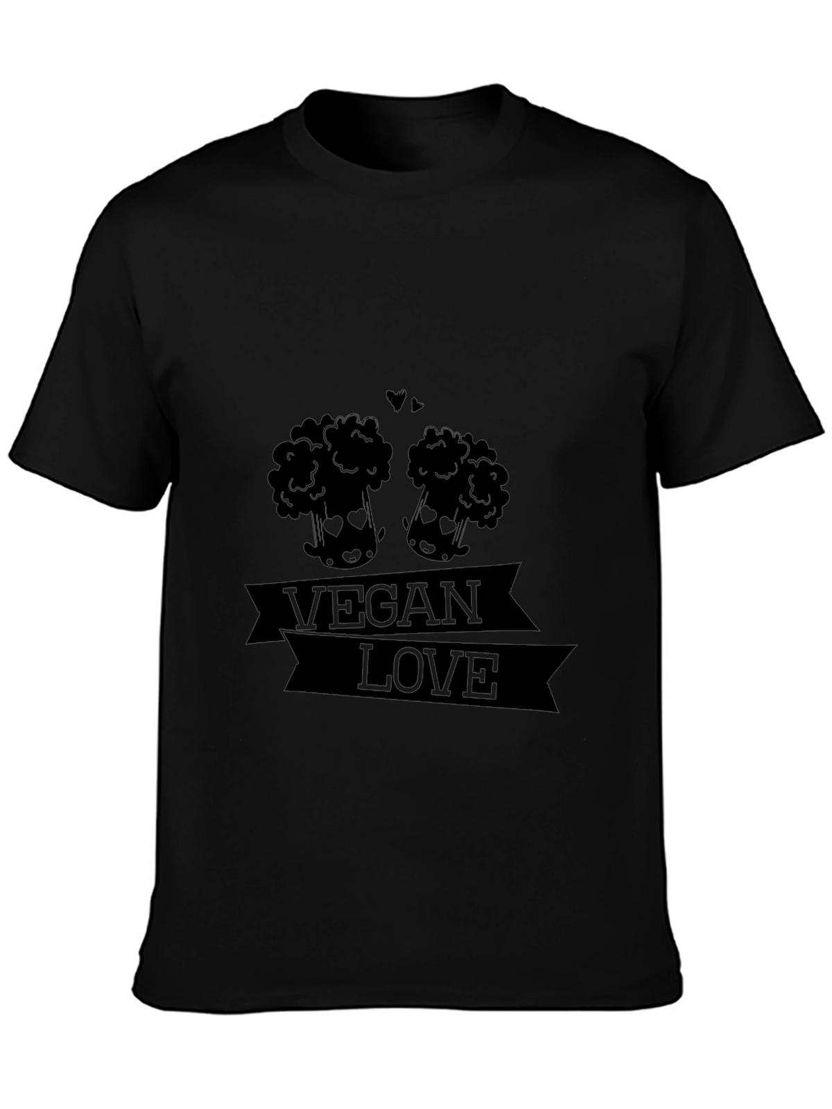 Vegan Love Graphic Tee - Black T-Shirt