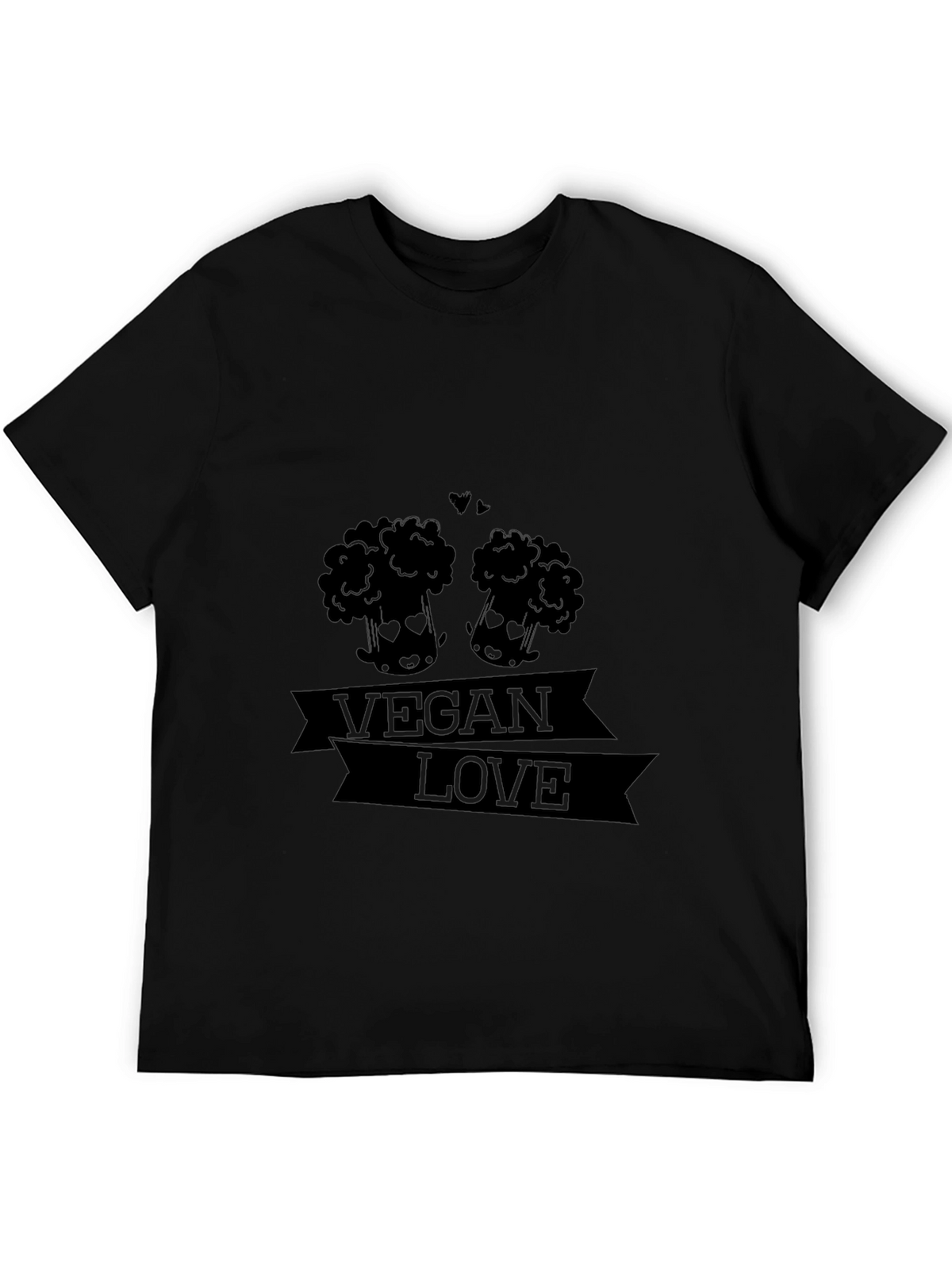 Vegan Love Graphic Tee - Black T-Shirt