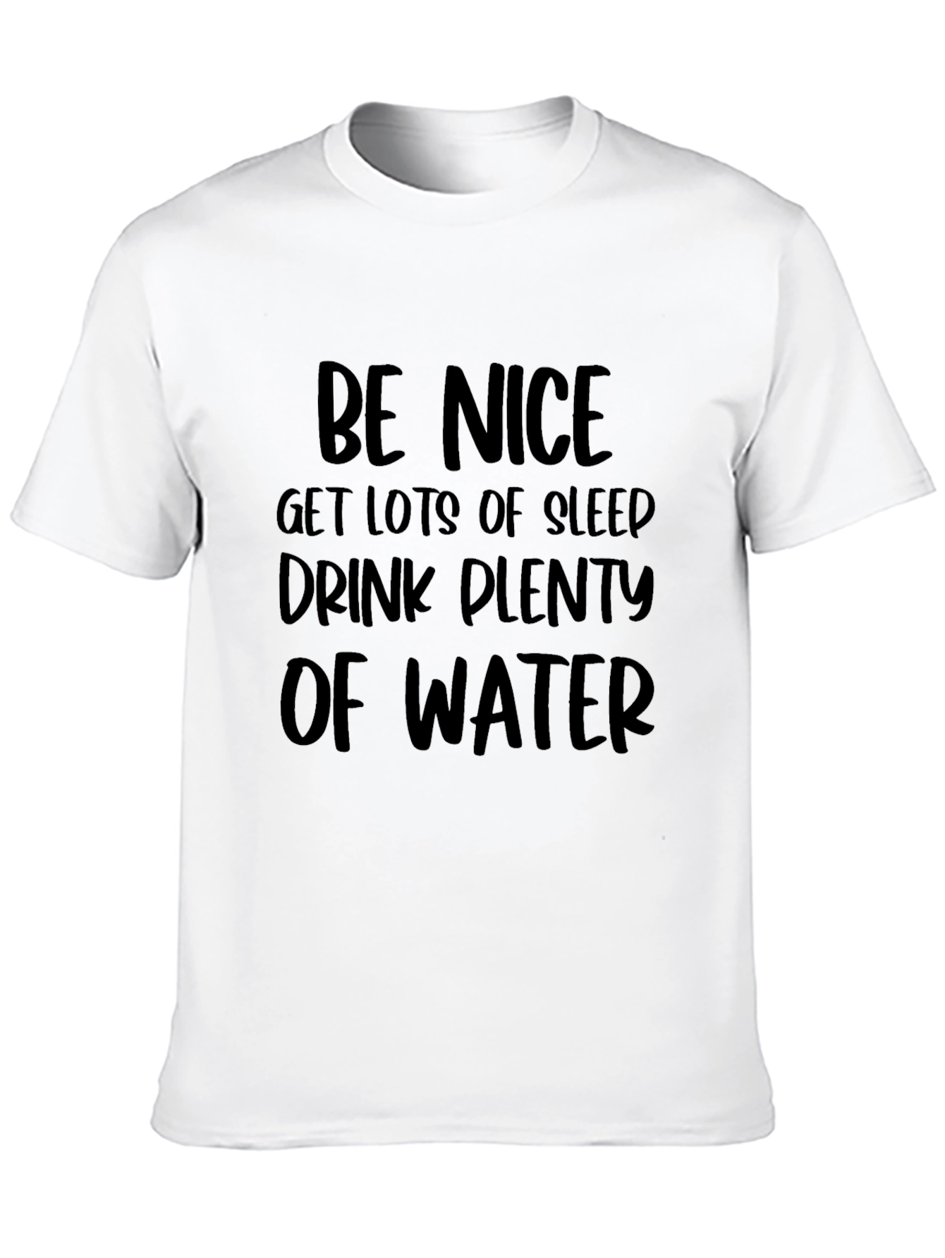 Be Nice Slogan Graphic Black T-Shirt