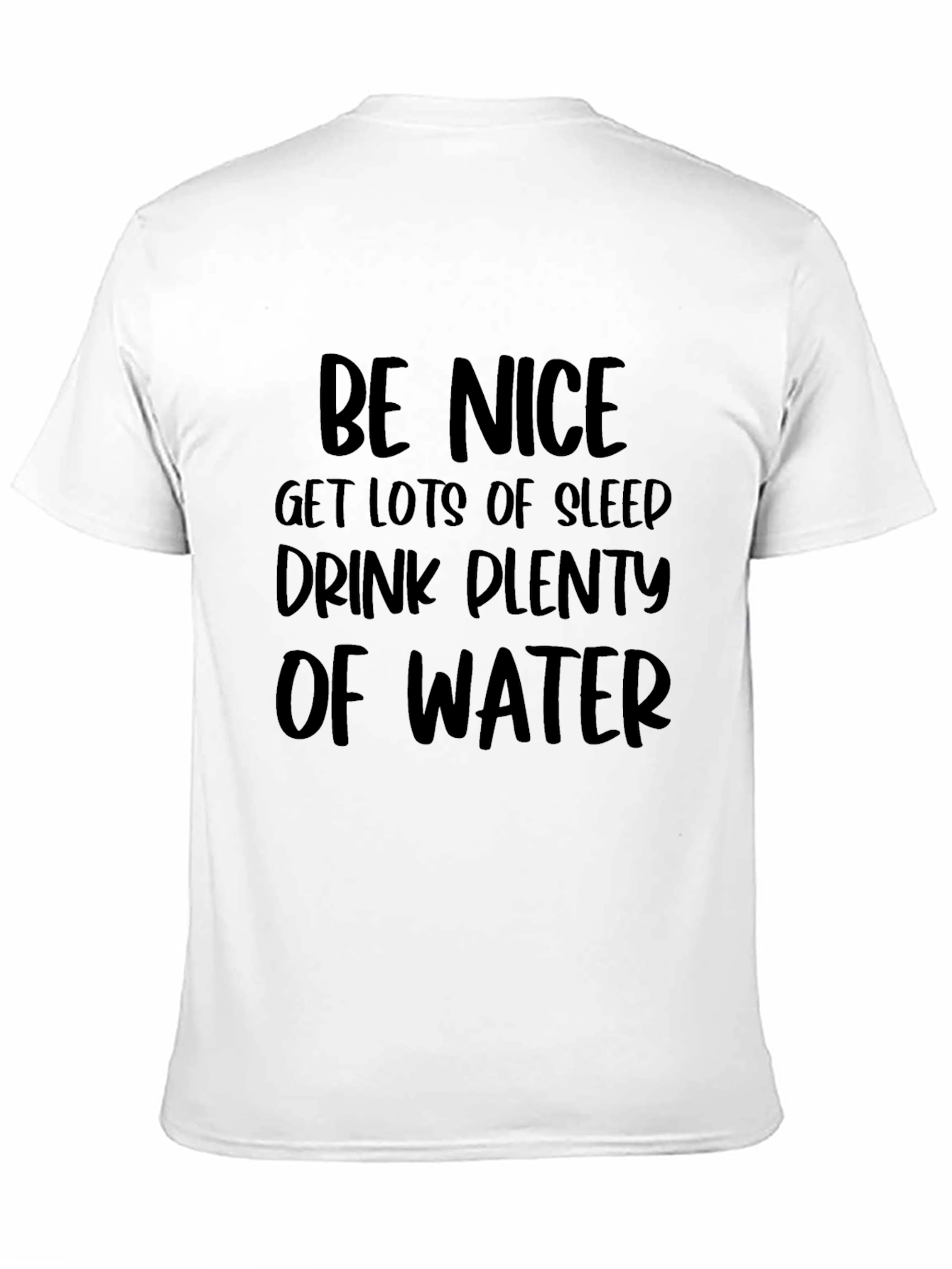 Be Nice Slogan Graphic Black T-Shirt
