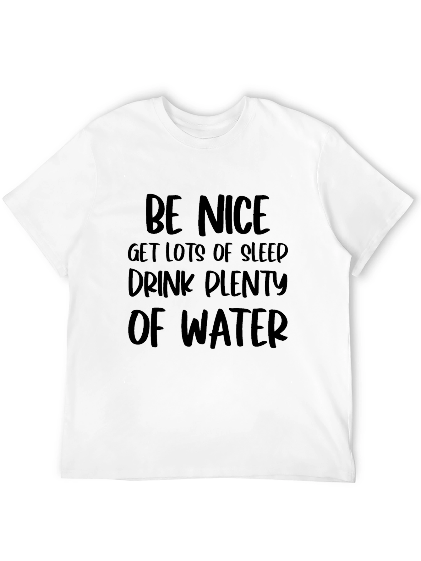 Be Nice Slogan Graphic Black T-Shirt