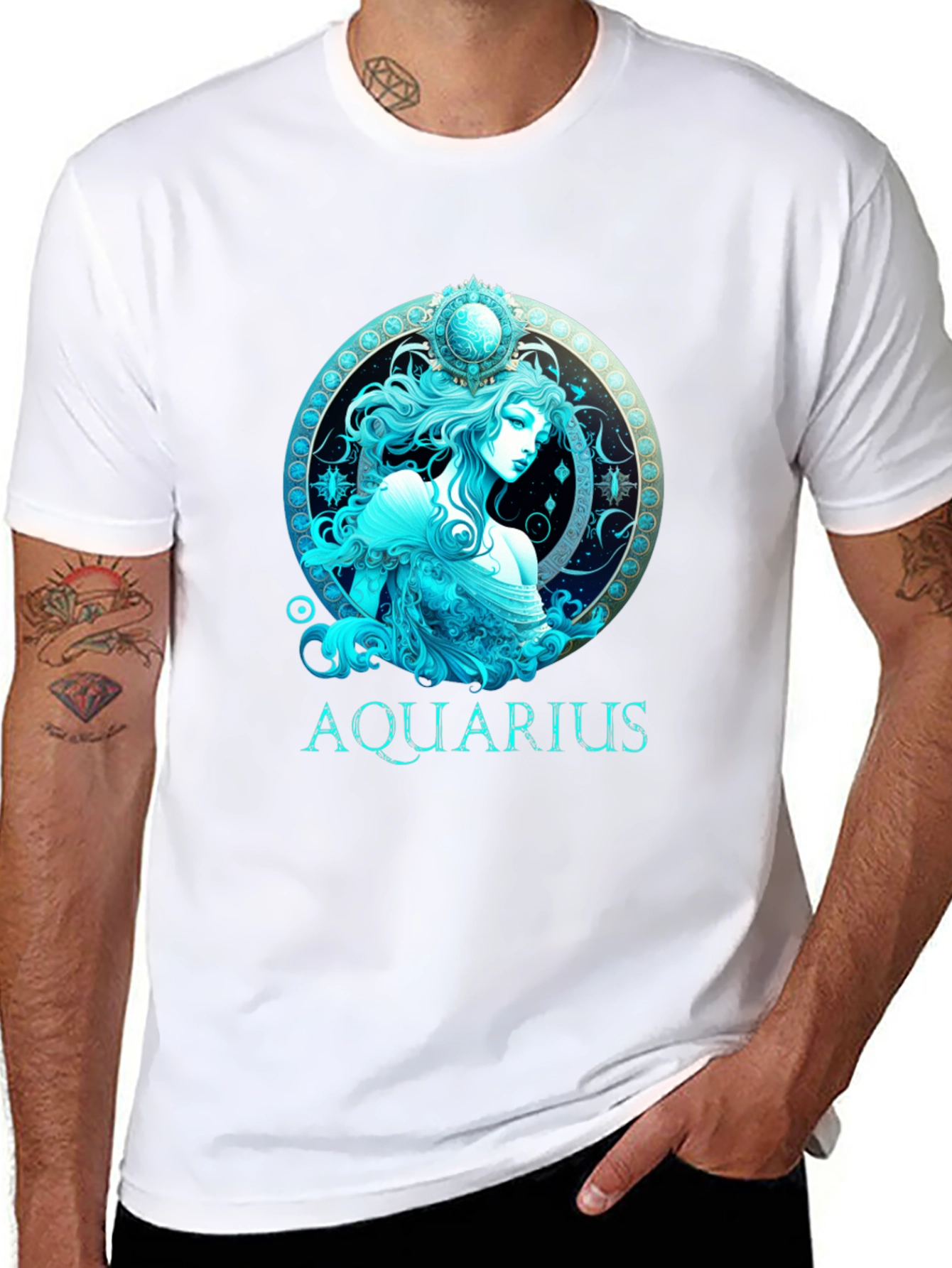 Aquarius Zodiac T-Shirt - Stylish Astrological Design