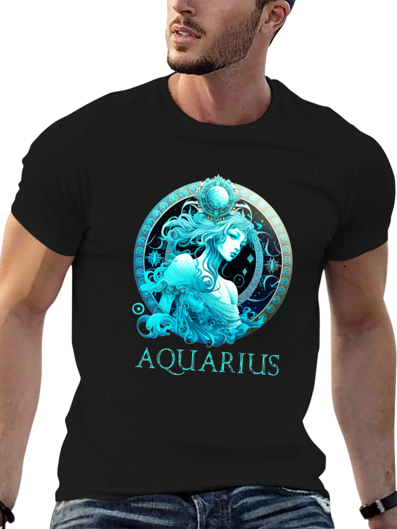 Aquarius Zodiac T-Shirt - Stylish Astrological Design