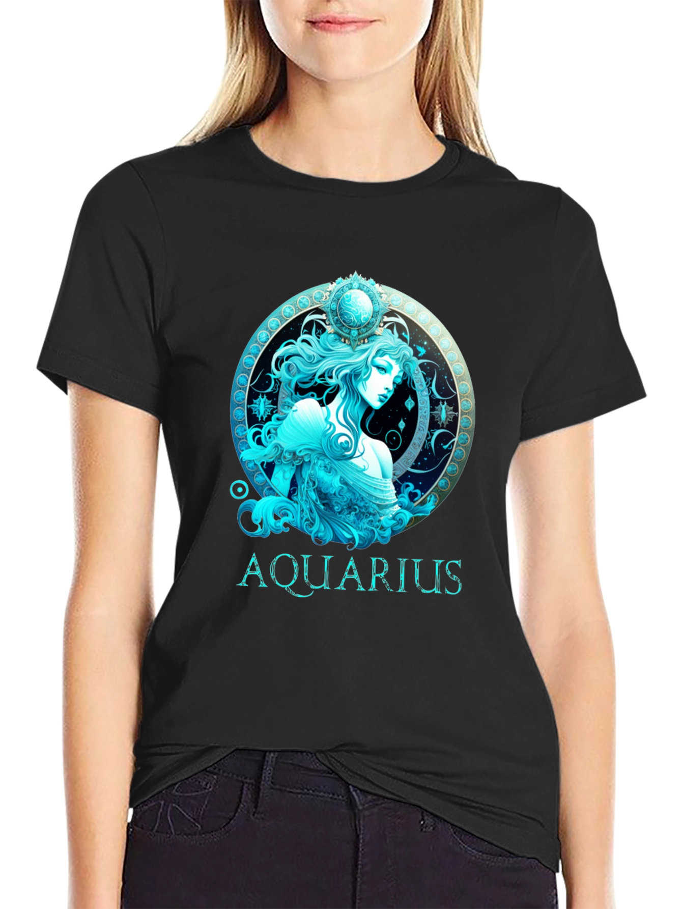 Aquarius Zodiac T-Shirt - Stylish Astrological Design